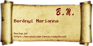 Berényi Marianna névjegykártya