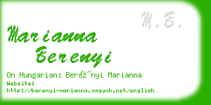 marianna berenyi business card